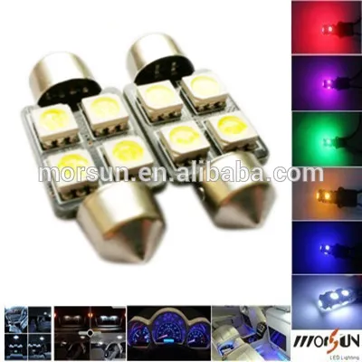 auto bulb lamp 12v 4smd 5050 festoon c5w led lamp bulb