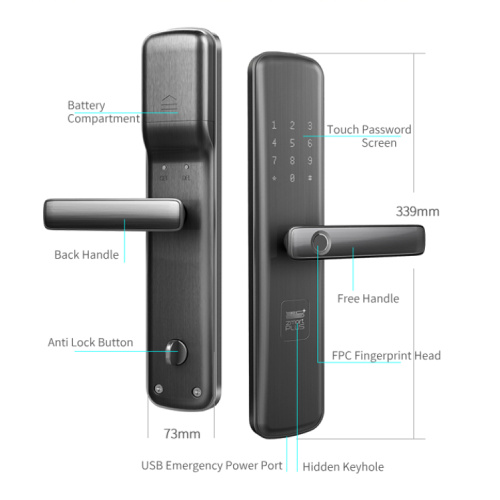 Smart Türschloss für Aluminiumtür