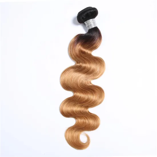 9a 100g SPARK Remy Human Hair Weaving Bundle for Women Weave Hair Extension Brazilian Ombre Black Light Brown Body Wave 1b/27
