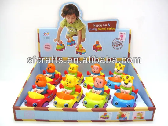 Educational wind up car toy