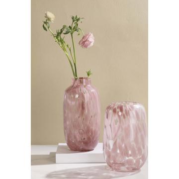 Rustic Porcelain Vases Wholesale Glass Vase Glass Vase With Dot Decoration Supplier