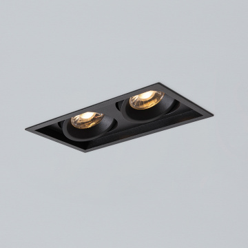 VJC IP21 Double Head 14W COB LED Downlight Retaillé - Design carré, Dim to Warm