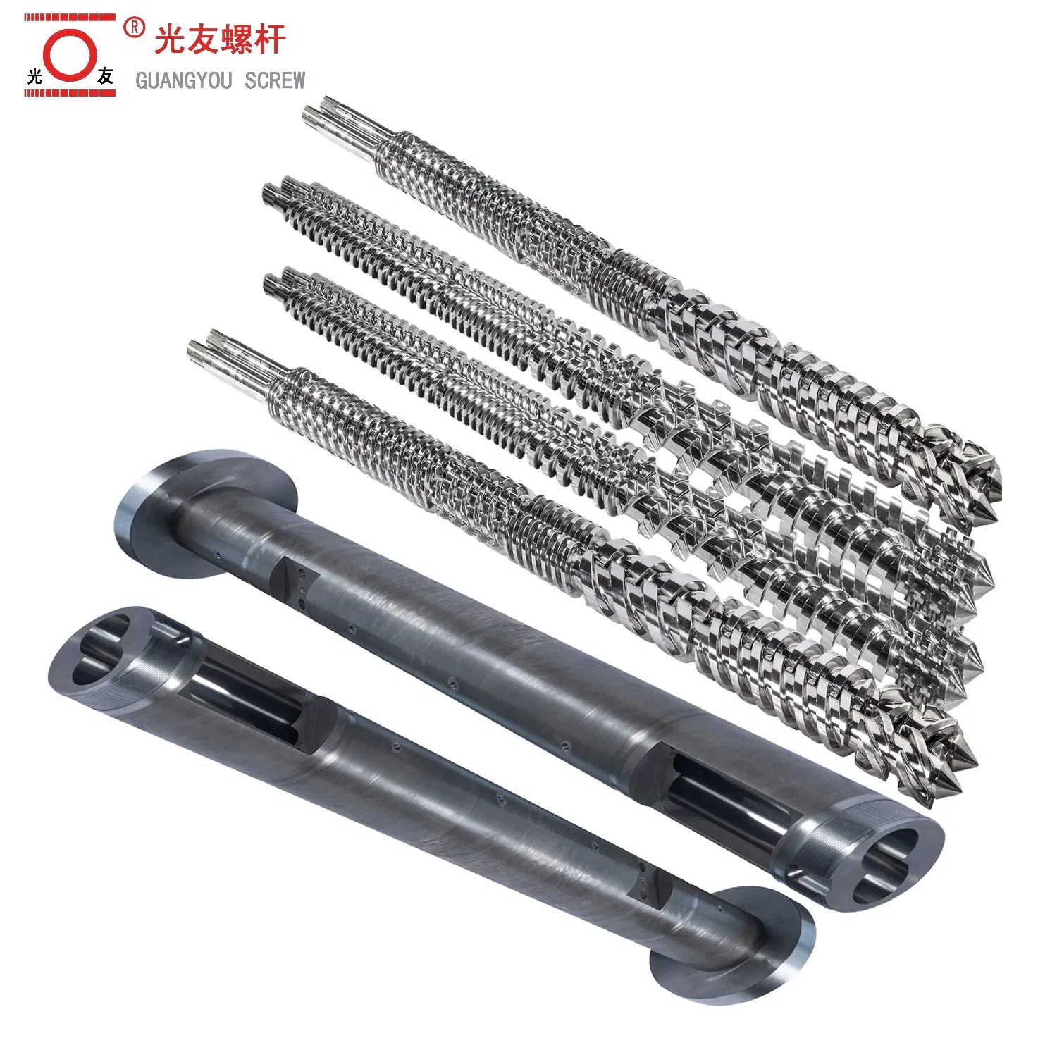 পিভিসি পাইপ এক্সট্রুশনের জন্য বাইমেটালিক টুইন স্ক্রু ব্যারেল