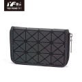 Luminous Lattice Purse For men diamond Iridescent short Holographic Geometric Clutch Wallet