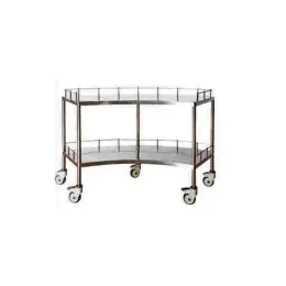 Stainless steel fan-shaped equipment trolley