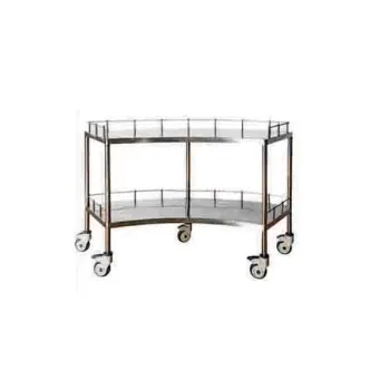 Stainless steel fan-shaped equipment trolley