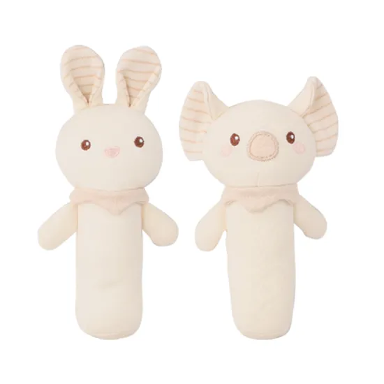 D KING Newborn Infant Animal Shape Soft Plush Rattle Toy - Rabbit Pig Stuffed Toy