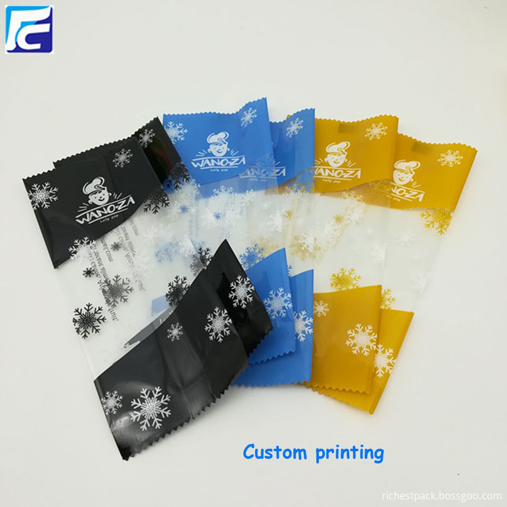 Custom printed ice lolly popsicle wrapper pop bags
