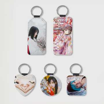 Keyring Sublimation personalizzato Blank Double Printing MDF Keechain
