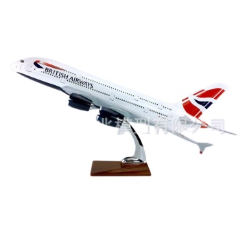 Wholesale 45cm 1/160 Scale British Airline Airbus A380 Resin Model Aircraft