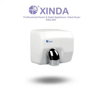 Hand dryer with plastic shell