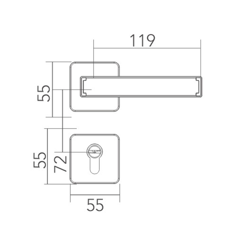 New Chinese style split lock