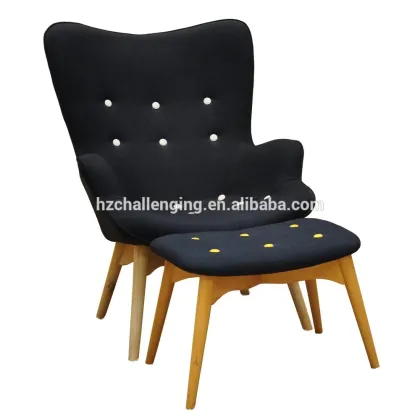 L007 Grant featherston contour lounge chair with ottoman