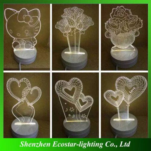 2016 3D high quality led night light/table lamp/3d optical illusion night lamp