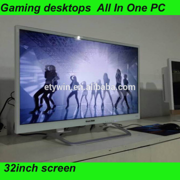 All in one pc gaming computer 32" LED monitor, all in one pc case built-in all in one barebone pc