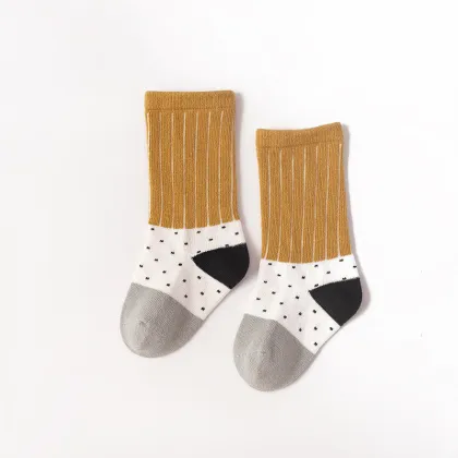 Color blocked baby long socks
