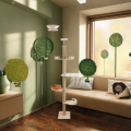 Wall Mounted Solid Wood Luxury Adjustable Height Cat Tree Tower Scratching Post Multi-Level Activity Center Pet Supplier