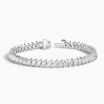 lab grown tennis bracelet Custom Pear Lab Diamond Tennis Bracelet Gold Manufactory