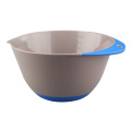 White Plastic Mixing Bowl With Rubber Grip Handles