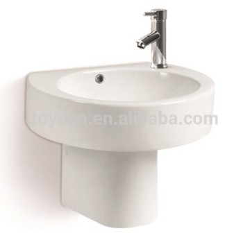 semi pedestal Single hole Basin