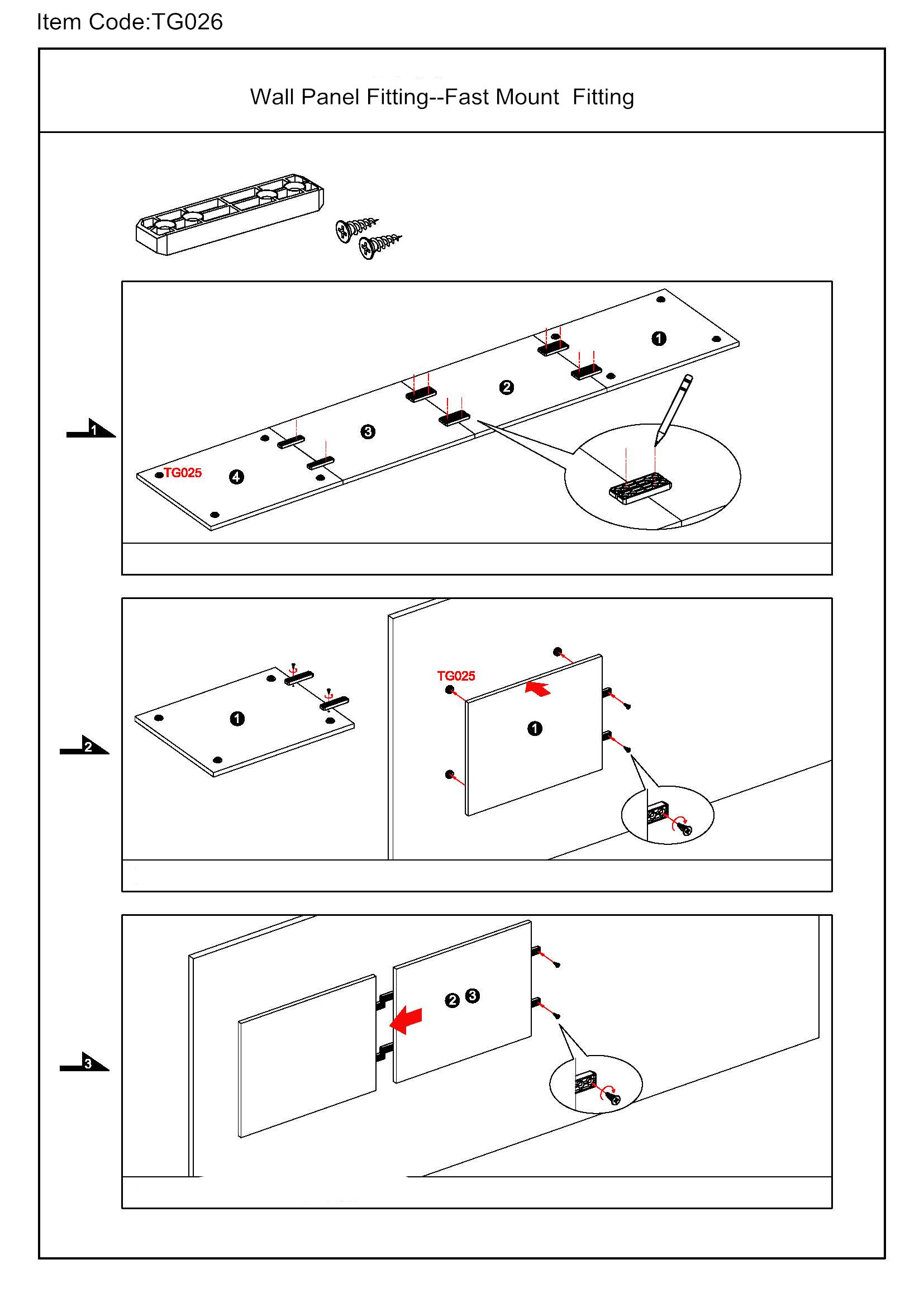  panel connector fittings