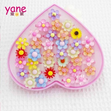 Anelli aperti per bambini ecologici per bambini - Anello di plastica da principessa carino