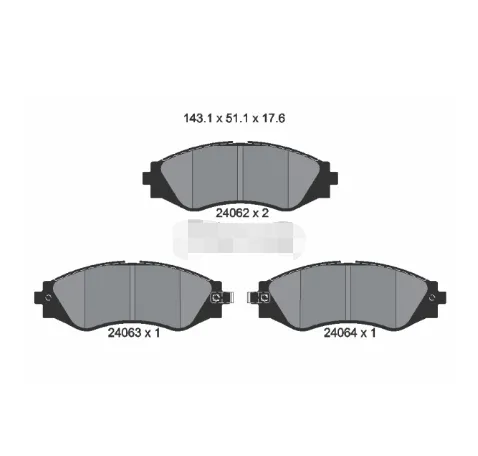 Front Car Brake Pad Compatible with NBK Chevrolet Aveo 2004-2011 (Part Number: 96475176)