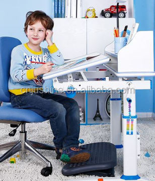 Jushine F6031 Ergonomic Footrest: Angle and Height Adjustable Office Accessory in Charcoal