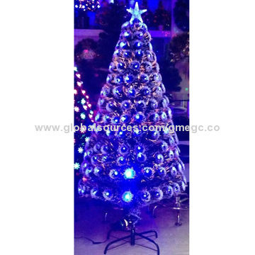 Snowflake Leather Blue Christmas Tree with Top Star