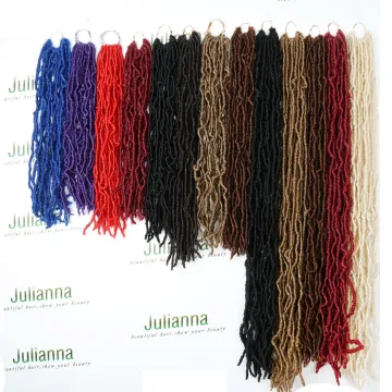 Julianna Blue Red Purple 350 18 T1B/27 Faux Loc Hair Wholesale Crochet Faux 24 Locs 36 Inches