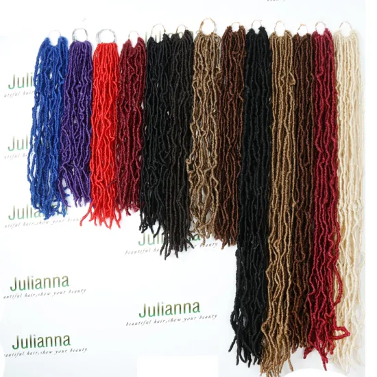Julianna Blue Red Purple 350 18 T1B/27 Faux Loc Hair Wholesale Crochet Faux 24 Locs 36 Inches