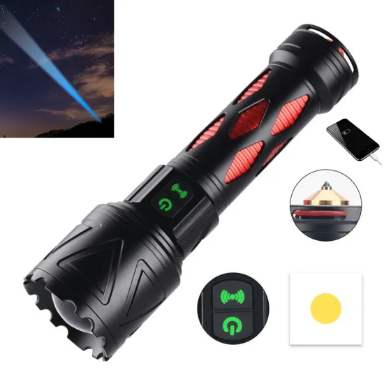 Powerful 10,000 Lumens Waterproof Zoom Torch Light: Rechargeable LED Lazer Flashlight