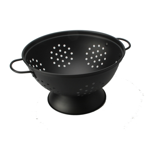 Black powder coating colander