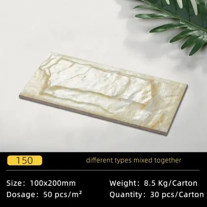 Hot Selling 100x200mm Exterior Antique Artificial Stone Ceramic Wall Bricks