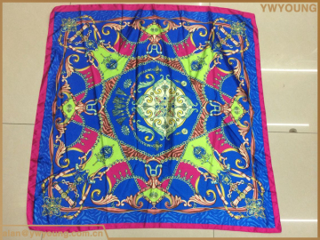 Best selling to Europe hand painted silk square scarf