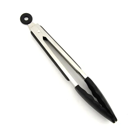 High-Quality Slip-Resistant 9 Inch Food Tongs: Stainless Steel with Silicone Tips