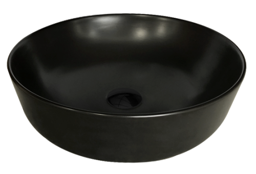 Lavamani in ceramica per bagno moderno di colore nero