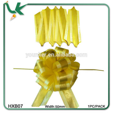 2014 Hot sale Yellow Colour Handmade Pull Bows for Packing Decoration