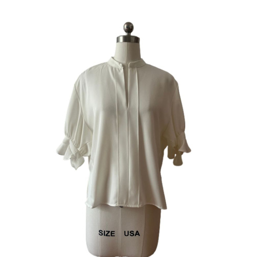 Women's Flutter Sleeve Flowy Blouse Shirt
