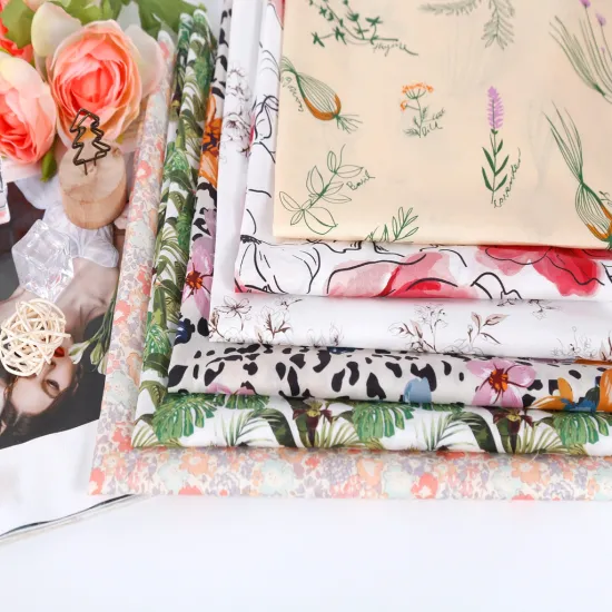 High Quality OEM Digital Printed Liberty Cotton Floral Voile Fabric for Skirts