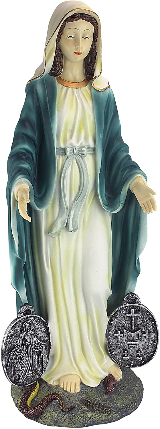 Medalla Madonna Estatua de jardín religioso estilo italiano