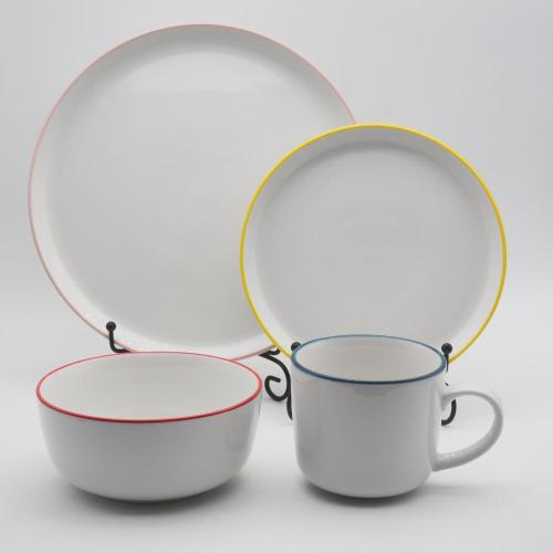 Luxo de tabela de porcelana de luxo, conjunto de jantares para louças, utensílios de mesa franceses