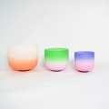 Rainbow Color Frosted Crystal Singing Bowl