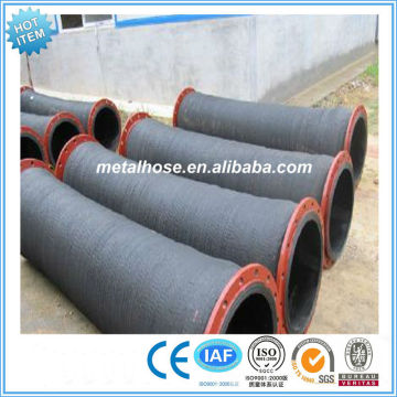 Slurry sucking convey rubber hose pipe with flange
