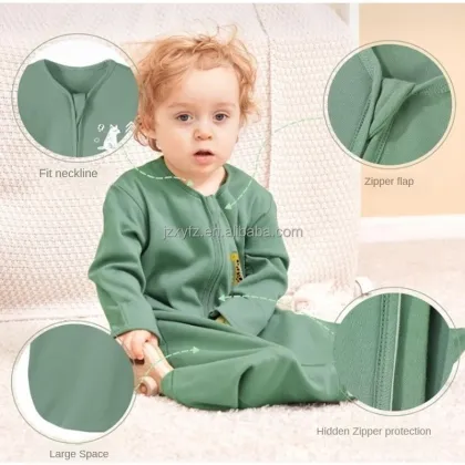 Warm 2-Piece Anti-Kick Baby Pajamas for Newborns - Winter & Summer