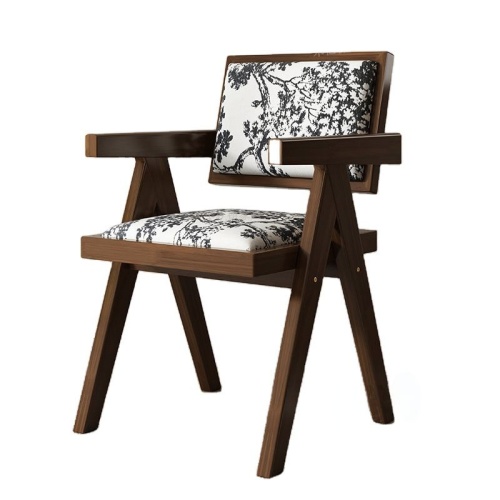 Solid Wood Dining Chair Antique Style Leisure Chair