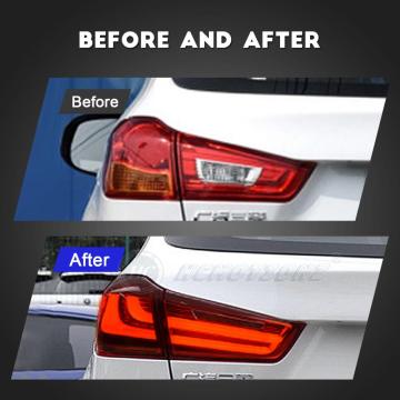 Lâmpadas traseiras de carro traseiro do carro HCMotionz Sport ASX RVR 2011-2019 DRL LEDS LUNDAS TAPLAS PARA MITSUBISHI OUTLANDER