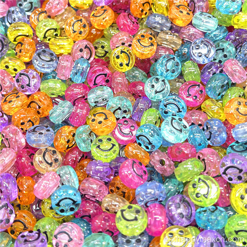 5.5*10 mm Smile Emoticon Face Beads Patrón de patrón