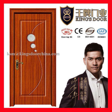 wooden mdf interior glass doors for apartment