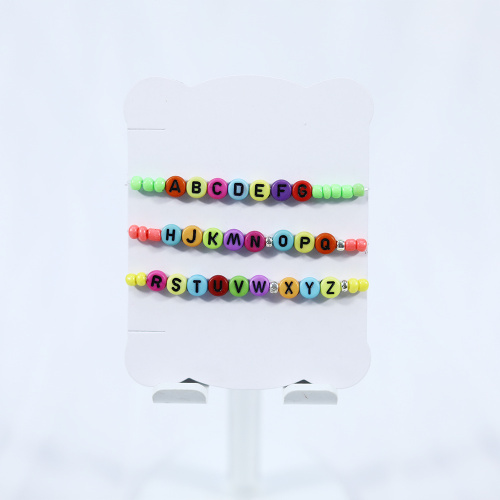 Pulseira de contas de vidro fluorescente de 4 mm